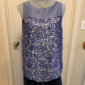 Loft periwinkle blue small sleeveless blouse